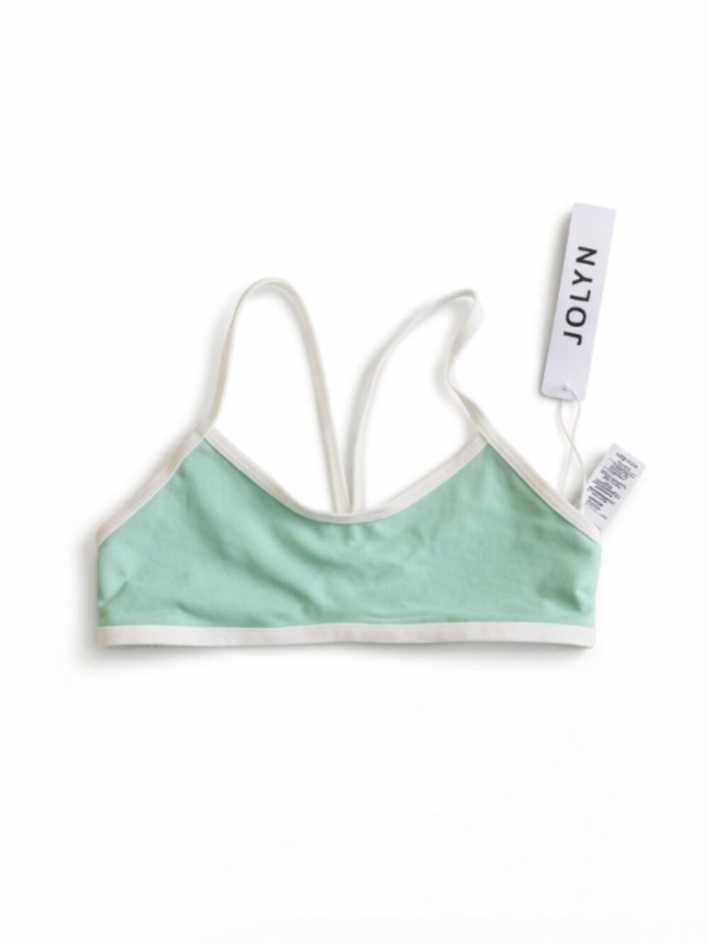 Jolyn Bikini Top in Mint and White